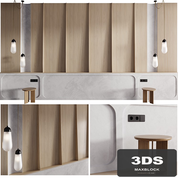 Wall composition Bedroom Headboard 002