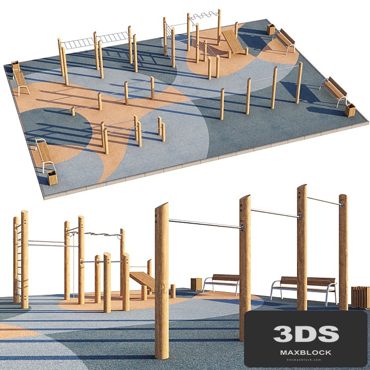 Workout sports ground. Playground