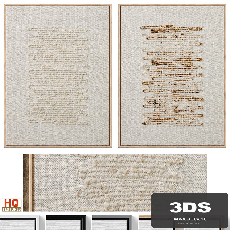 Calm Linen Textural Neutral Wall Art C-828