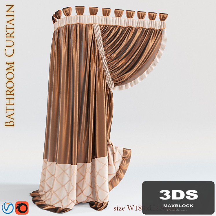 Curtain in bathroom