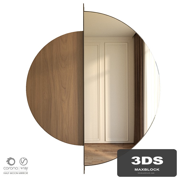 Wall mirror Half moon mirror