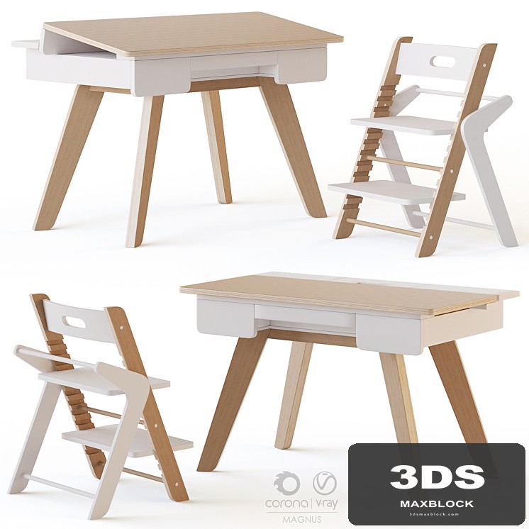 Mimiloona Magnus childrens table and chair