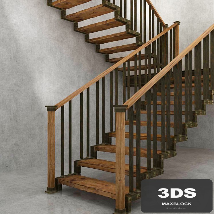 Stairs in the industrial style