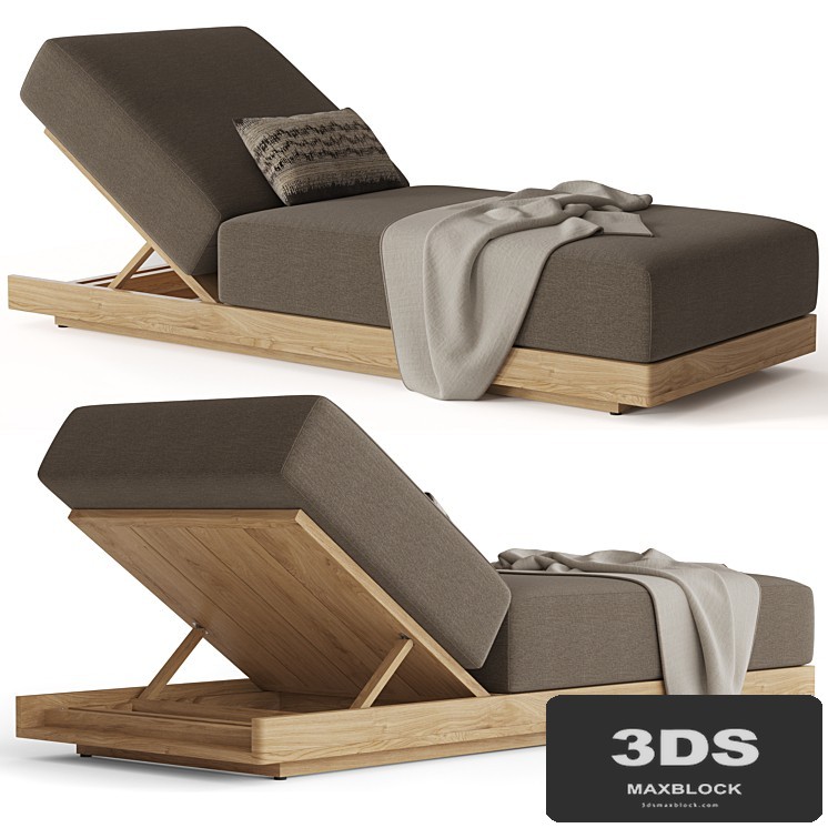 RH SANTOS TEAK CHAISE