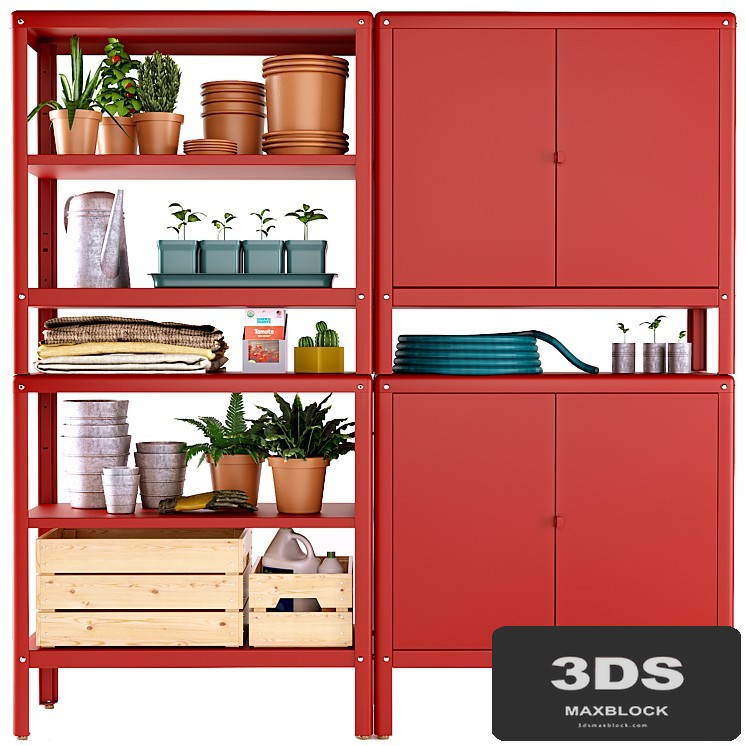 KOLBJORN Bookcase with 2 cabinets | IKEA
