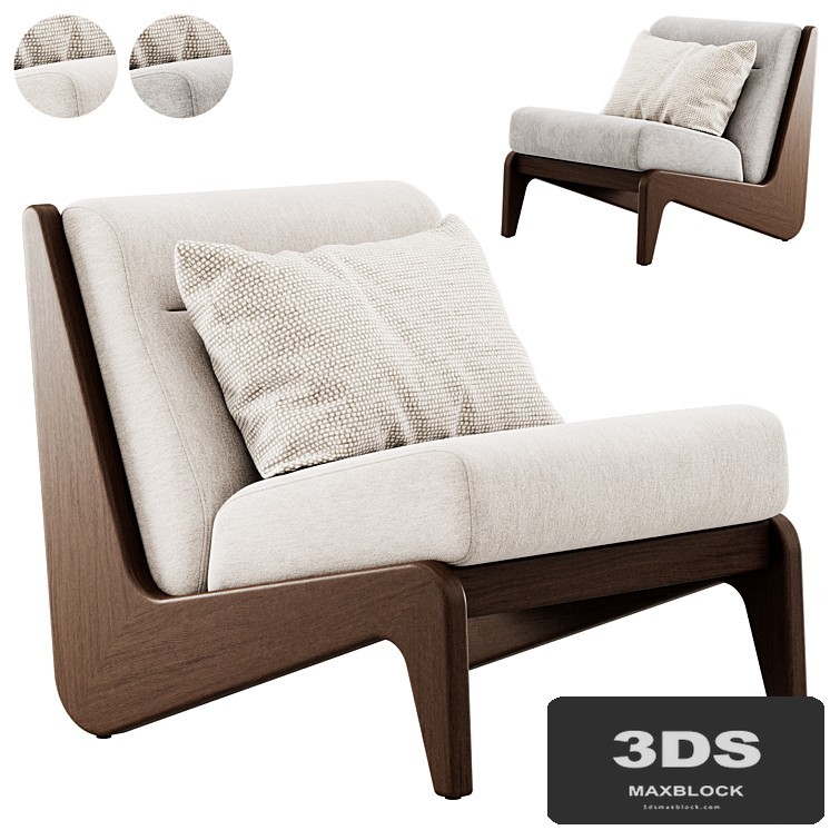 Wooden armchair Fletcher by Soho Home