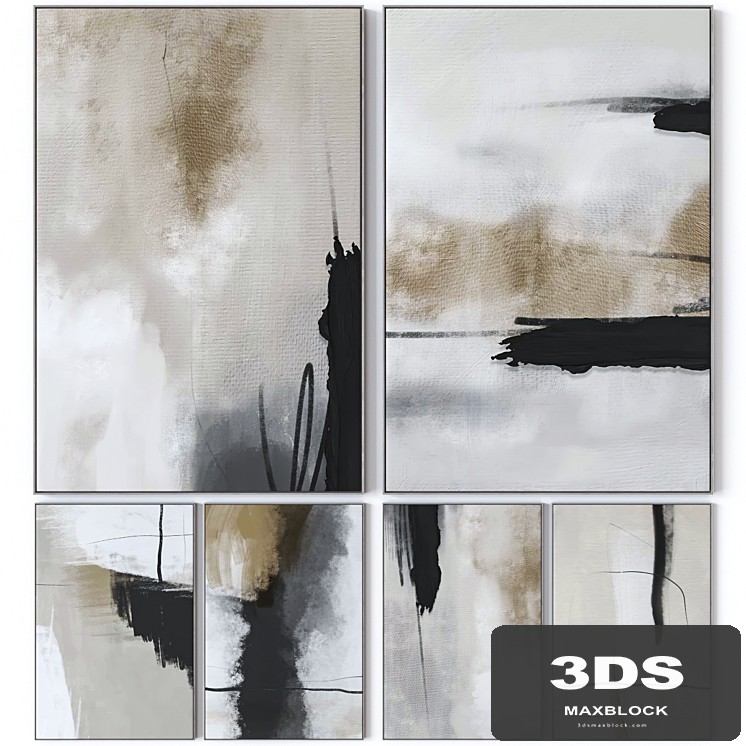 Set of large wall paintings 2570