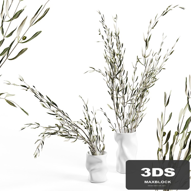 Collapse vase by Menu with branches