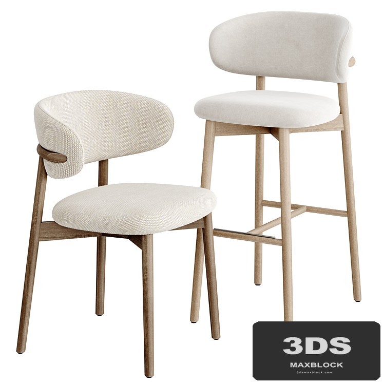 Oleandro stool & Chair by Calligaris