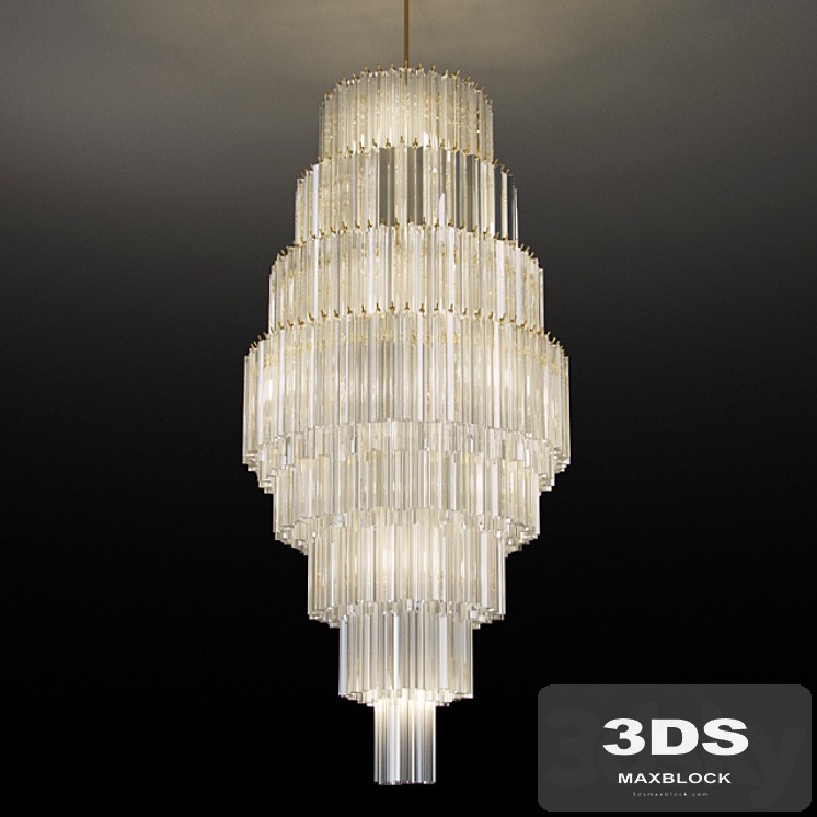 Impressive Murano Glass Fall Chandelier
