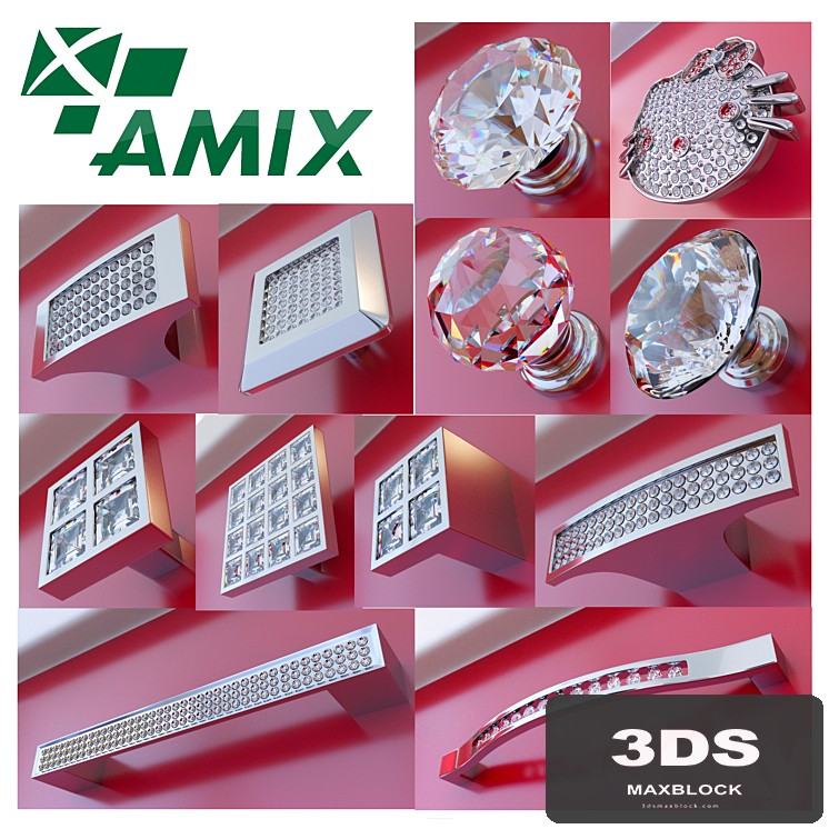 Furniture AMIX firm handles c crystals (with rhinestones) _vol.6