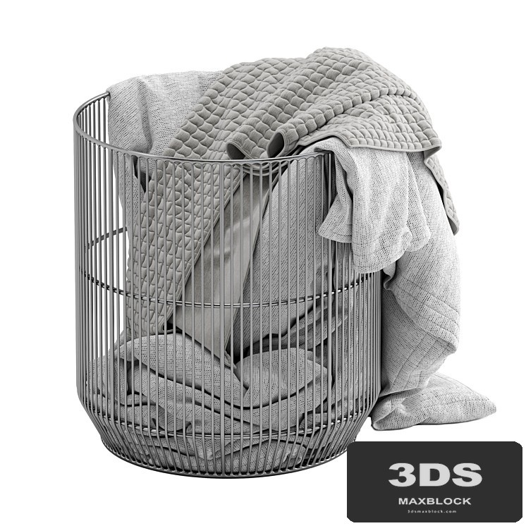 Westelm Metal basket with blanket