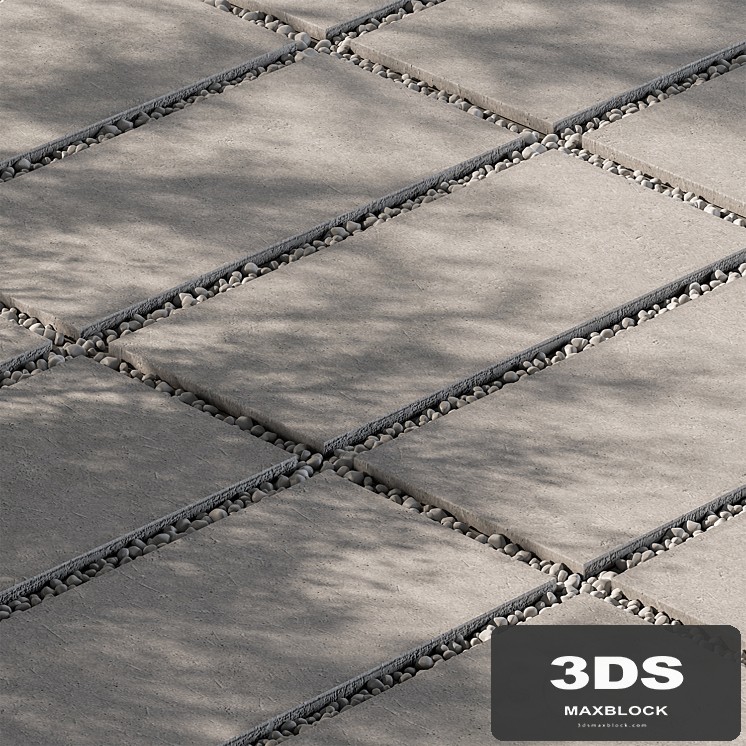 Concrete Slab with Gravel - Paving 02