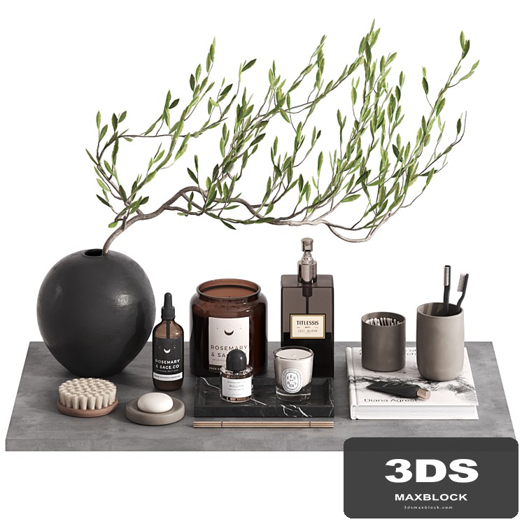 Bathroom Decor set with tree