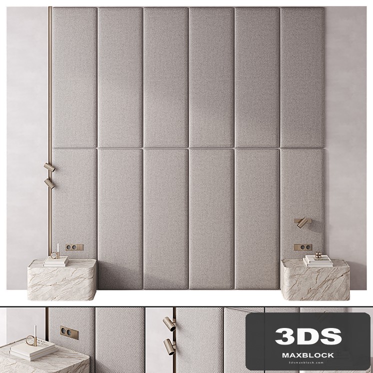 Bedroom headboard Warm Gray