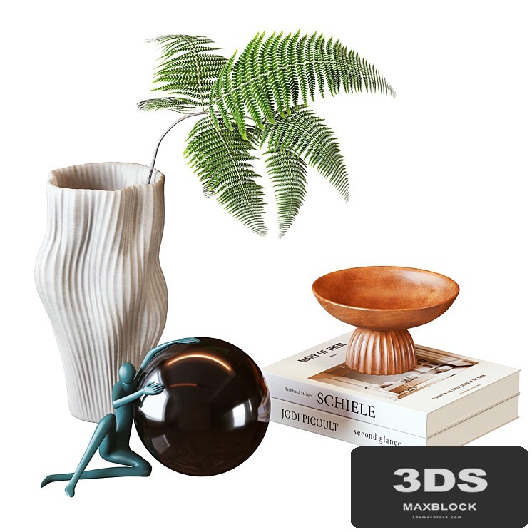 Vase and Plant Decorative Set &small sculpture