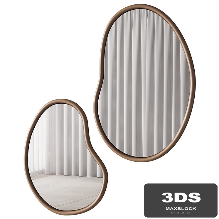 344 sculptural organic Dim Mindi wood Mirrors by tikamoon