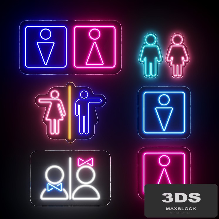 restroom | toilet | WC Neon Signs
