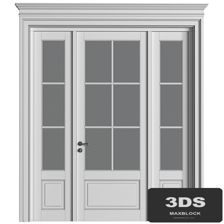 French Interior doors in classic style. French Art Deco Modern Door Partition.Entrance to the house