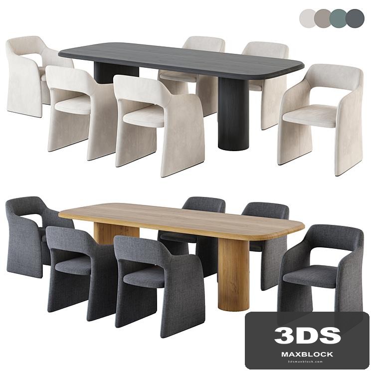 CAMERICH Echo Petite Chair. Archer Dining Table.