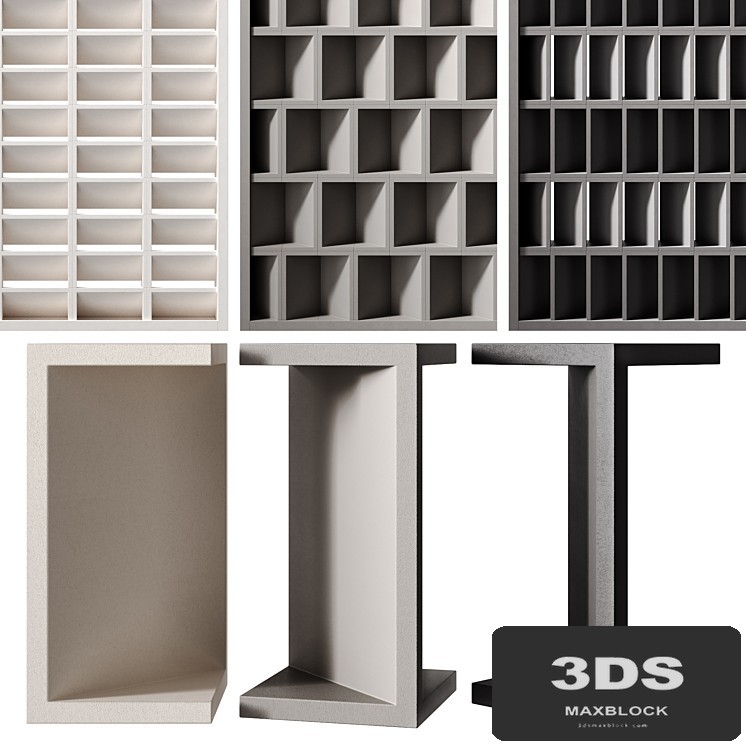 Modular decorative partition MISTRAL by Mutina