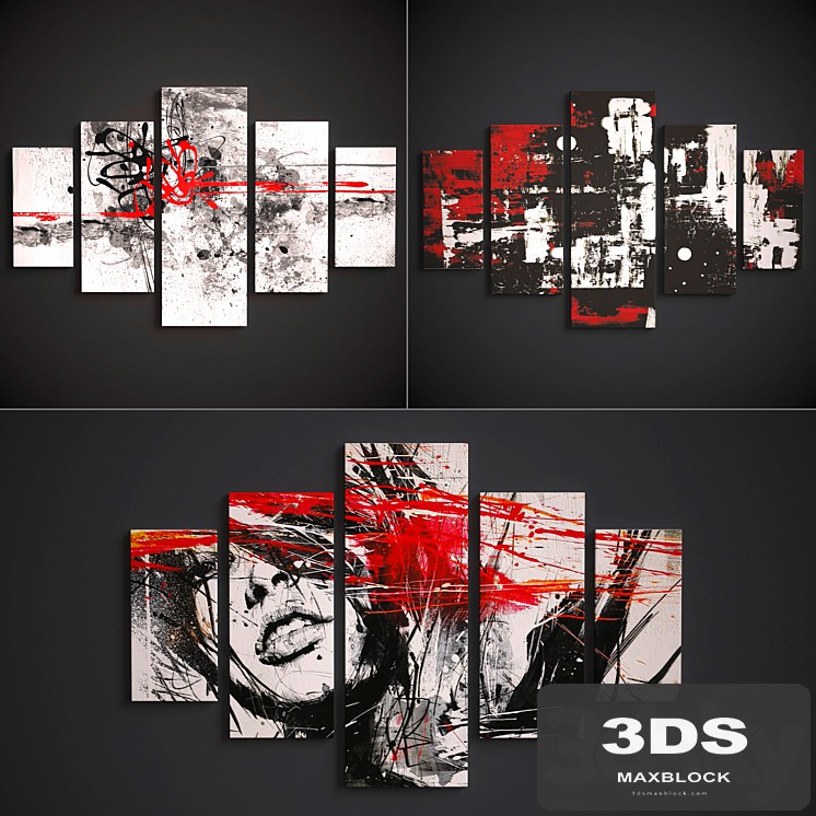 Set panels of 5 parts