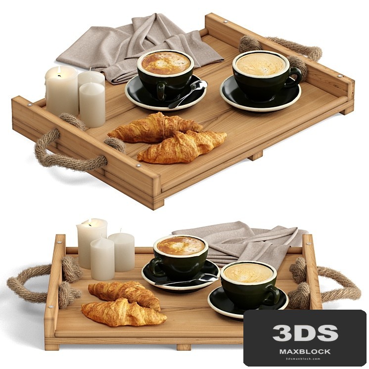 Decorative set 31 Coffee and croissants