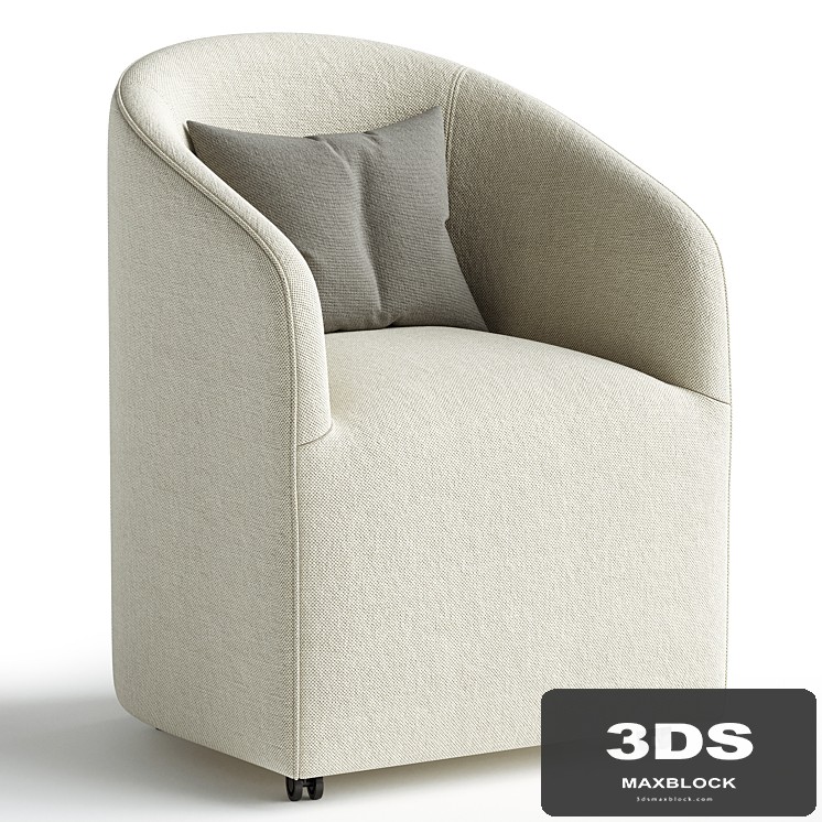 Baldwin Upholstered Barrel Back Swivel Dining Chair