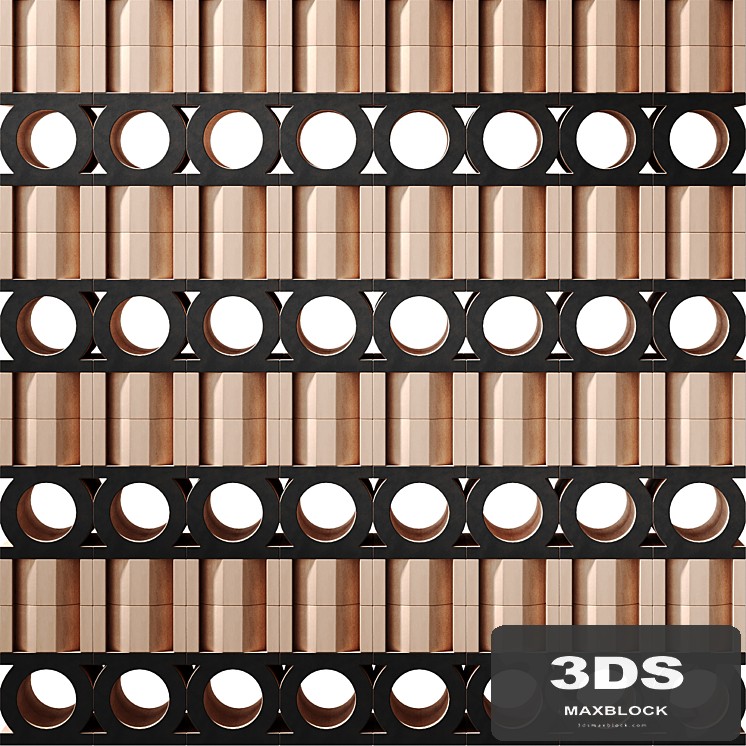 Modular decorative partition JALI NEUTRO & NERO by Mutina