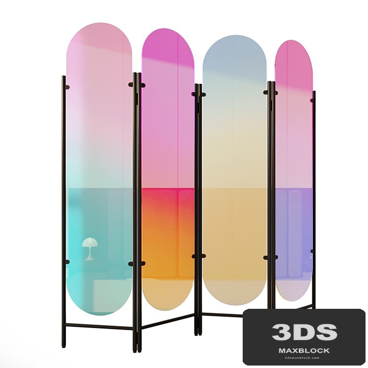 Screen dichroic glass