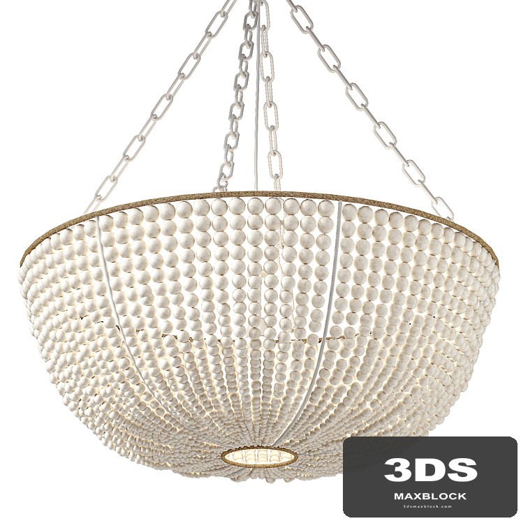Hanging chandelier Bristol Wood Bead Chandelier
