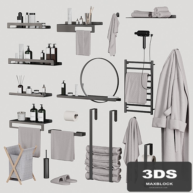 Bathroom and toilet accessories set