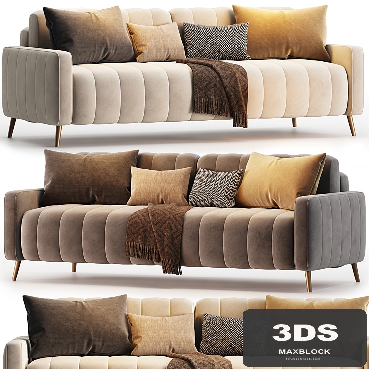Sofa Markful Velvet Gray