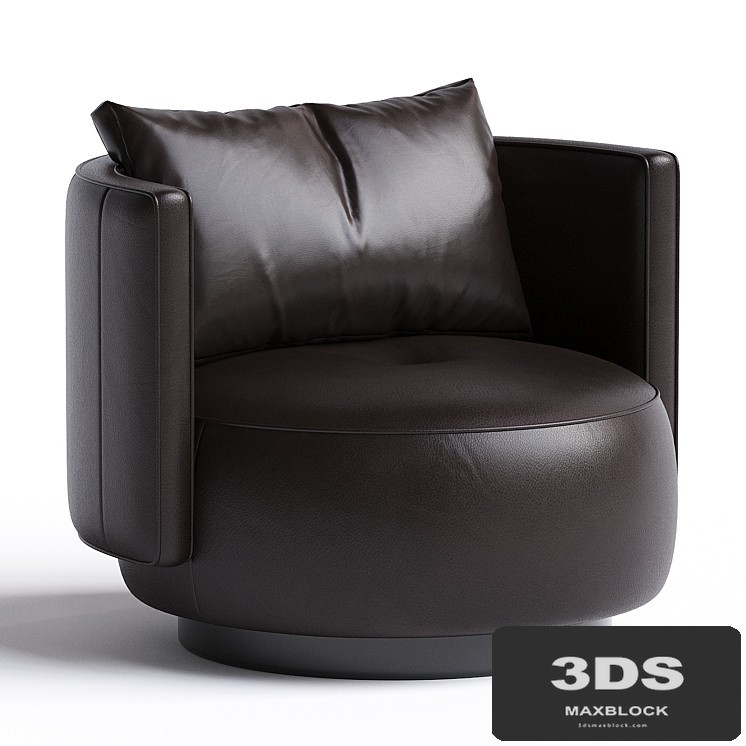 TORII BOLD | Leather armchair by Minotti