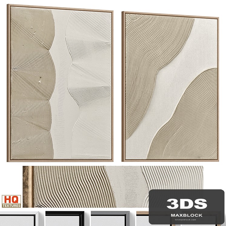 Wabi-Sabi Relief Plaster Wall Art C-917