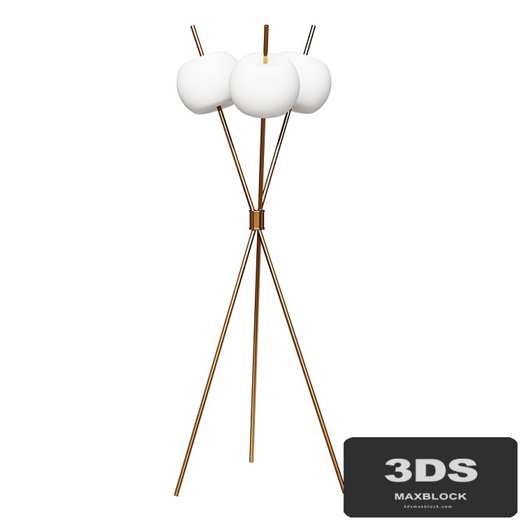 Floor lamp Designer floor lamp Kushi by KUNDALINI (bronze)