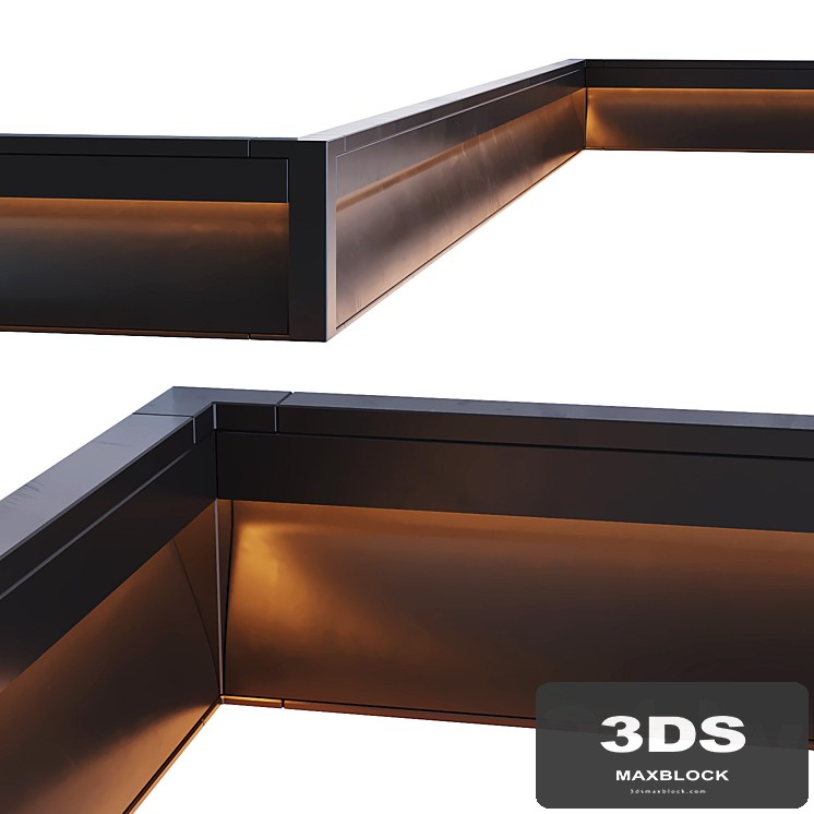 Skirting board with LED lighting