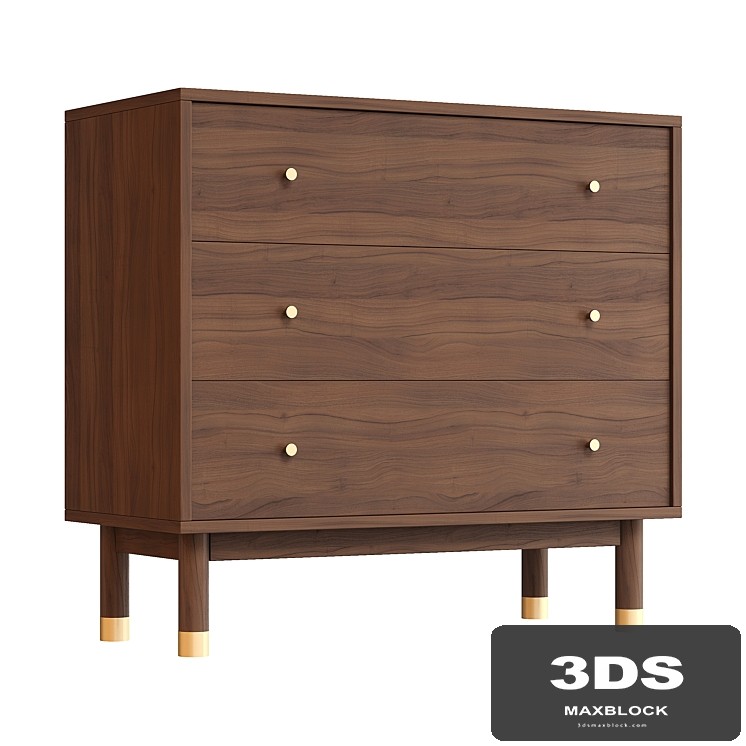 Lambro three-drawer chest of drawers by La Redoute