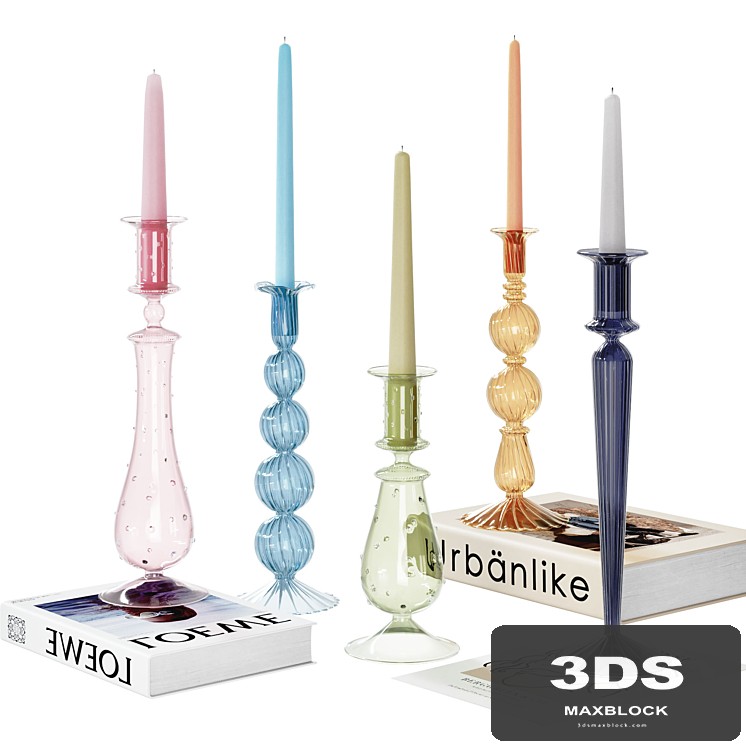 Decorative set with candles