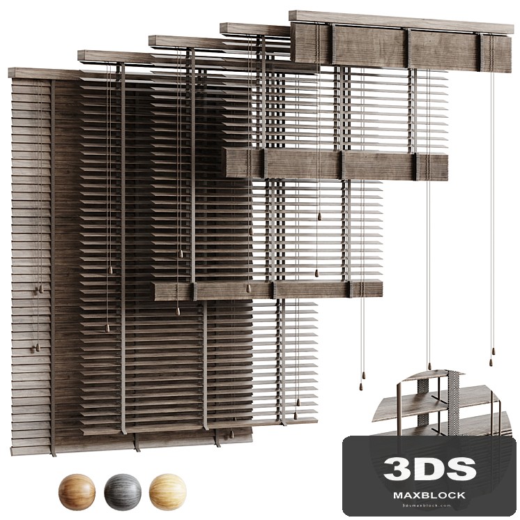 Folding wooden blinds