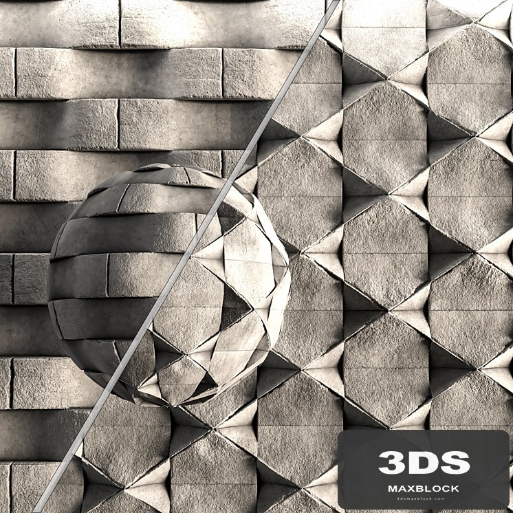 3D Concrete decorative wall panel -vol.12