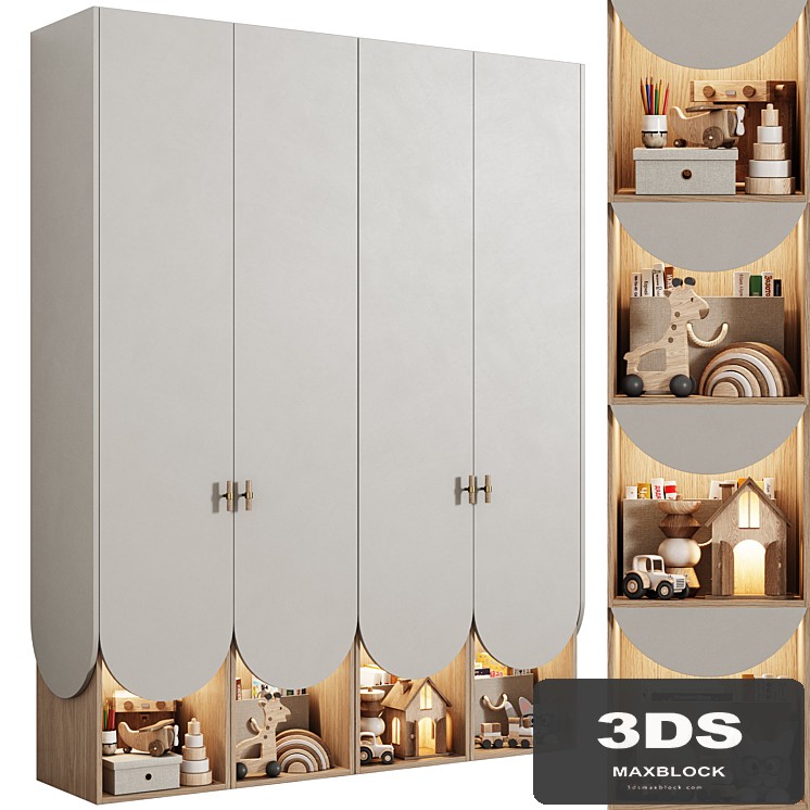 Modular children's wardrobe in a modern style 06