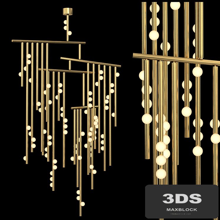 76-bulb Drop System Chandelier