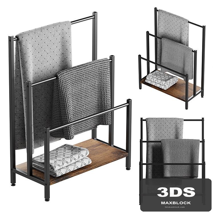 Freestanding rack for towels and blankets HOOBRO