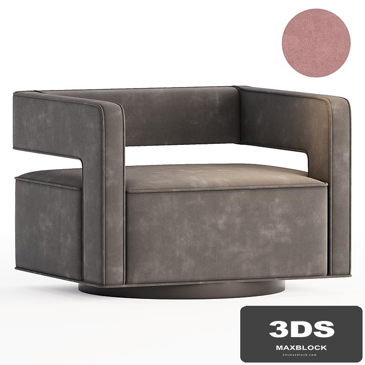 Booth Performance Velvet Swivel Armchair
