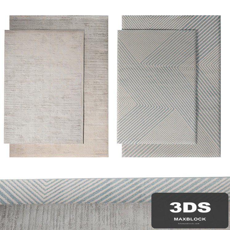 Set of 4 rugs from luxdeco Luzon and Pembroke Cross series