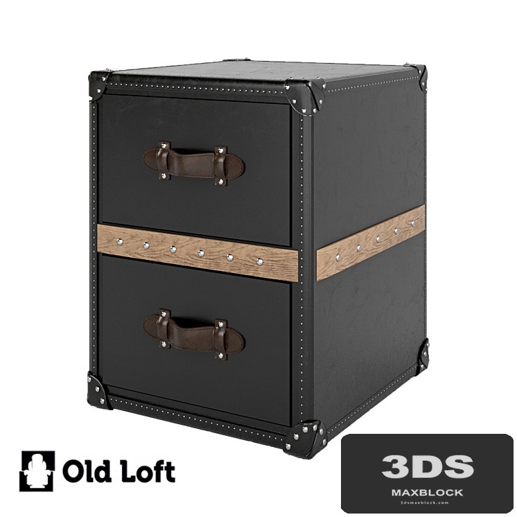 OM Cabinet Art Metal Black Steel in loft style