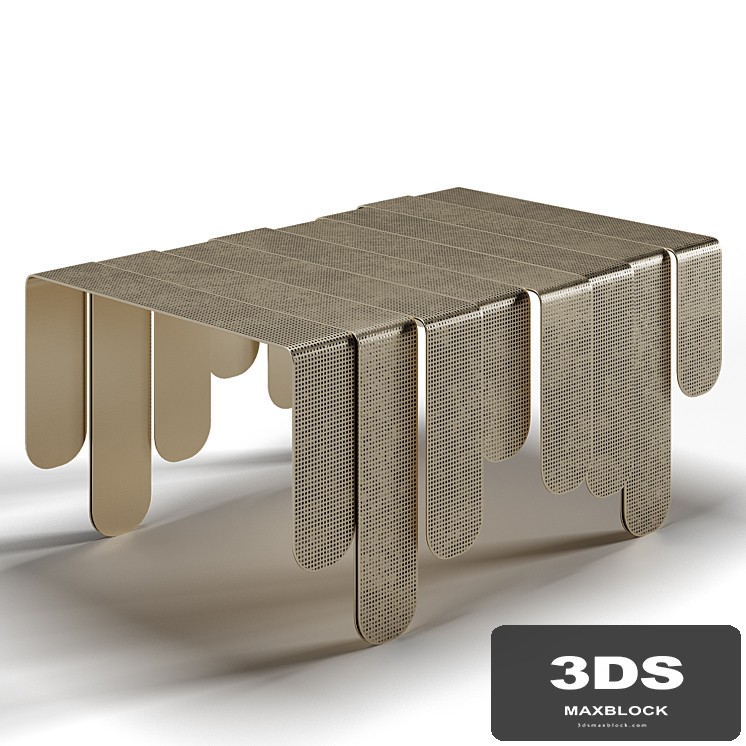 Brass coffee table XILO by DE CASTELLI