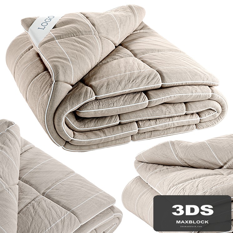 Folded Duvet with Label