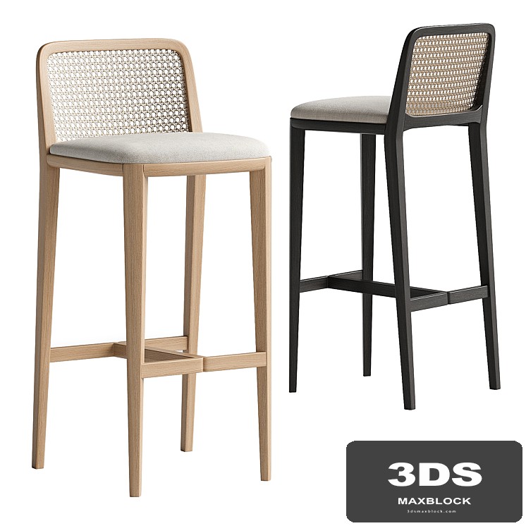 Minimal Style Solid Wood Stool Bar